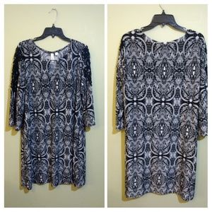 Tacera black and white dress XL